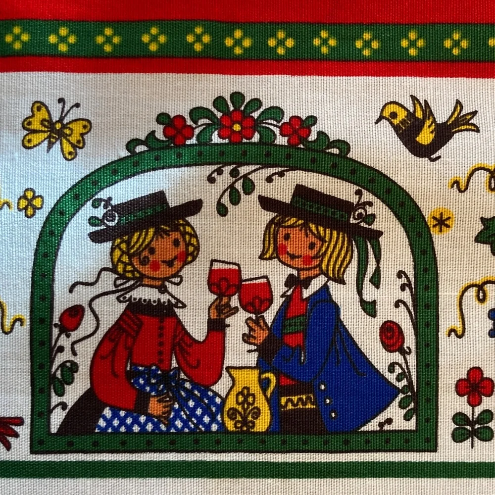 Colorful German wine Themed Tea Towel wall art - Picture 5 of 6